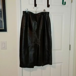 Black leather  skirt